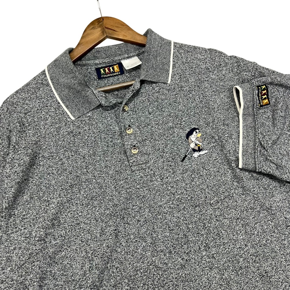 Foursome‎ Golf Polo Shirt Mens XL Grumpy Snow White Embroidered Logo Disney EUC
